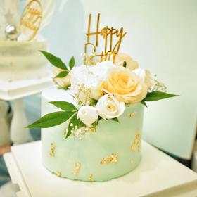 小清新插花蛋糕
