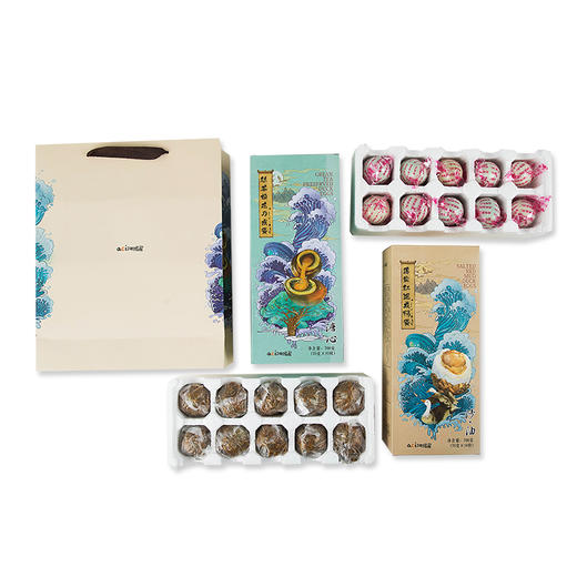 阿赐酱 绿茶松花皮蛋+薄盐红泥盐蛋 组合 60g*20 商品图0