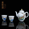宝瓷林粉彩花鸟月牙壶一壶两杯 商品缩略图0