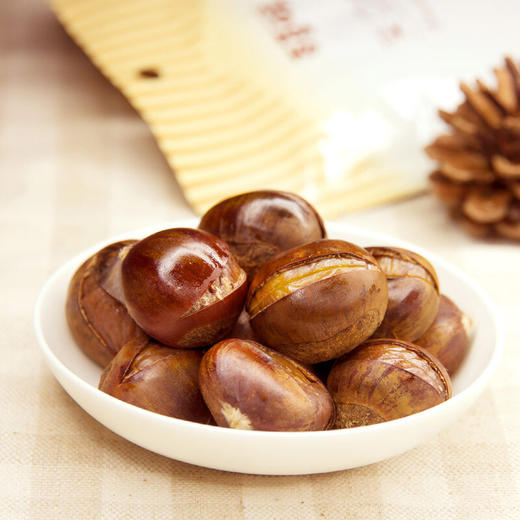 【幽燕·十六州】笑口板栗 即食香糯  燕山板栗 有壳:120g 无壳:80g 两种随机发货 每日坚果炒货 熟栗子 甘栗 百草味 商品图4