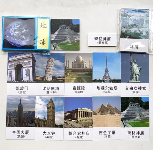 太阳系、世界建筑、水果等三段卡7套58张 商品图0