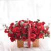 《回信》红玫瑰手提花篮 商品缩略图0
