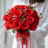 《相守》红玫瑰西式新娘手捧花 商品缩略图2