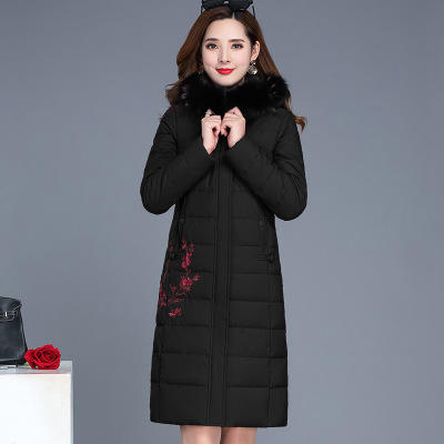 WEJMYS19B905中长款时尚绣花加厚保暖棉服女 商品图2