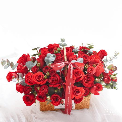 《回信》红玫瑰手提花篮 商品图2