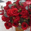 《回信》红玫瑰手提花篮 商品缩略图1