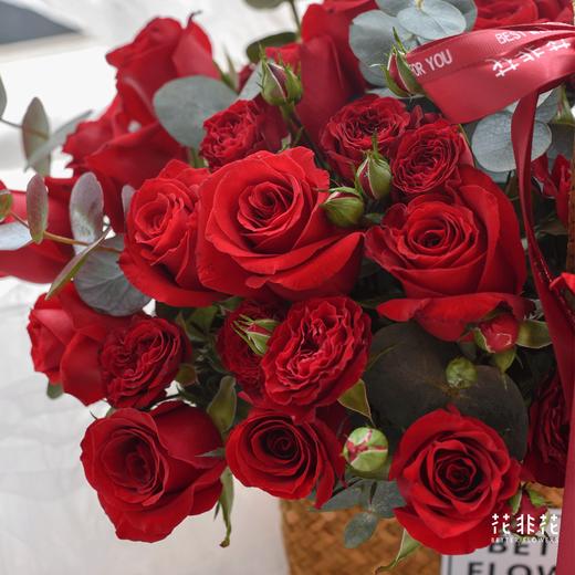 《回信》红玫瑰手提花篮 商品图1