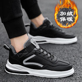 秋冬季男鞋加绒加厚休闲板鞋运动高帮棉鞋男鞋