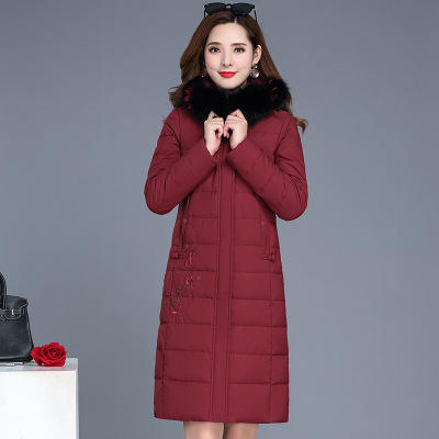 WEJMYS19B905中长款时尚绣花加厚保暖棉服女 商品图3