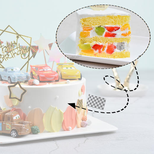 极速王者-焕新版极速赛车鲜果蛋糕，解锁速度与美味的双重震撼【惠州】 商品图5