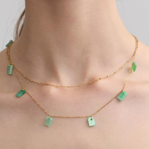 天然绿翡翠双项链链 TRACEY CHEN 商品图2