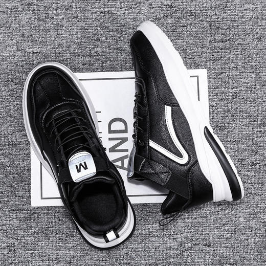 秋冬季男鞋加绒加厚休闲板鞋运动高帮棉鞋男鞋 商品图3