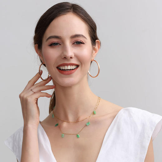 天然绿翡翠双项链链 TRACEY CHEN 商品图1