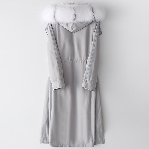 BO-da300欧洲站海宁皮草外套狐狸毛领獭兔毛派克服大衣 商品图1