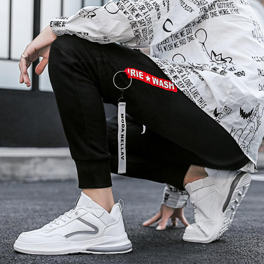 秋冬季男鞋加绒加厚休闲板鞋运动高帮棉鞋男鞋 商品图2