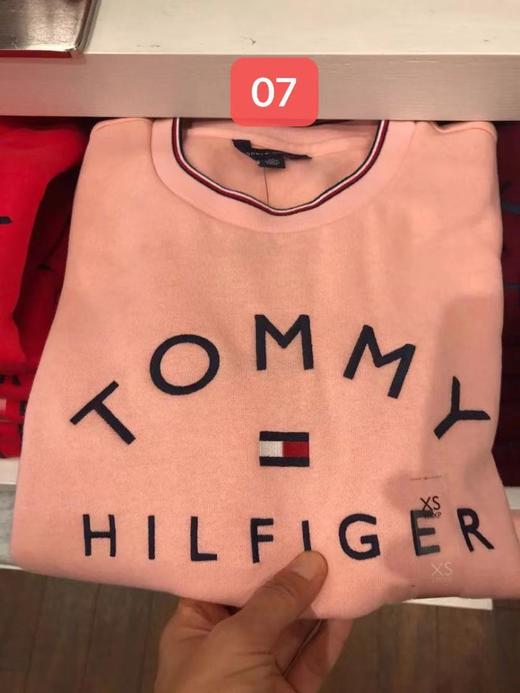 tommyhilfiger汤米女士新款圆领纯棉针织衫时尚logo