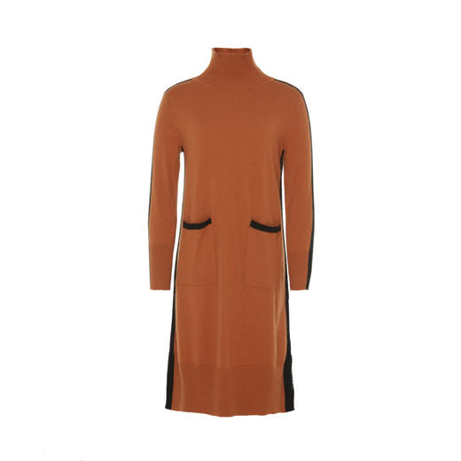 EITIE爱特爱秋冬时尚高领条纹针织打底衫女中长款6001715 商品图4