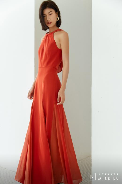 AtelierMissLu / Sandra-探戈橘露肩长礼服 商品图2
