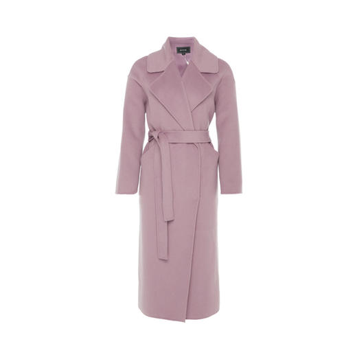 EITIE爱特爱女装冬时尚大翻领收腰纯羊毛大衣双面呢外套6014707 商品图4