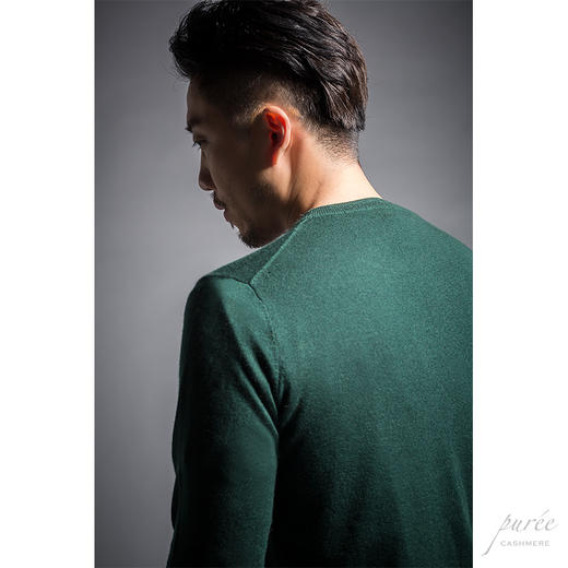 #1989 Ultra-light Superfine Basic Sweater 超轻精纺基础男款 翡翠绿/绅士灰 商品图3
