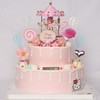 【优品系列】---【🎁旋转音乐木马🎠粉色】送女孩、周岁生日蛋糕 商品缩略图1