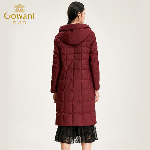 乔万尼冬季羽绒服女白鸭绒时尚轻薄中长款直筒显瘦外套EN4T739 商品图3