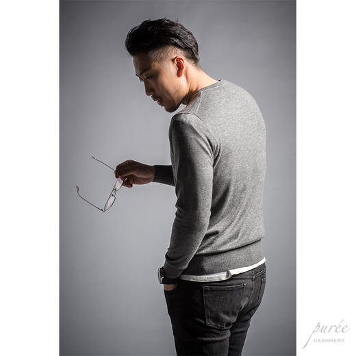 #1989 Ultra-light Superfine Basic Sweater 超轻精纺基础男款 翡翠绿/绅士灰 商品图8