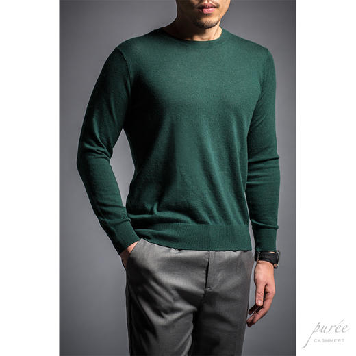 #1989 Ultra-light Superfine Basic Sweater 超轻精纺基础男款 翡翠绿/绅士灰 商品图4