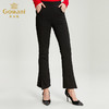 乔万尼冬季裤子黑色高腰修身显瘦气质时尚微喇长裤EN4F840 商品缩略图2