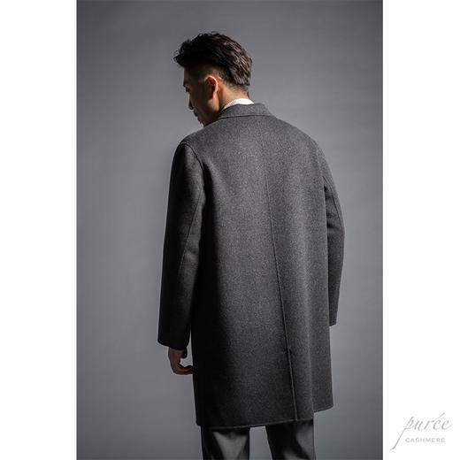 #HOMME-3 Pocket Details Coat 单排极简翻盖袋大衣(内含胸口袋) 烟灰色 商品图6