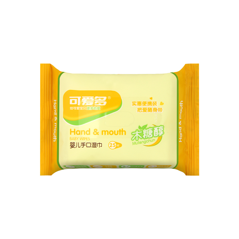可爱多婴儿湿巾 谷物精华手口便携湿巾纸25抽JPY带授权招加盟代理