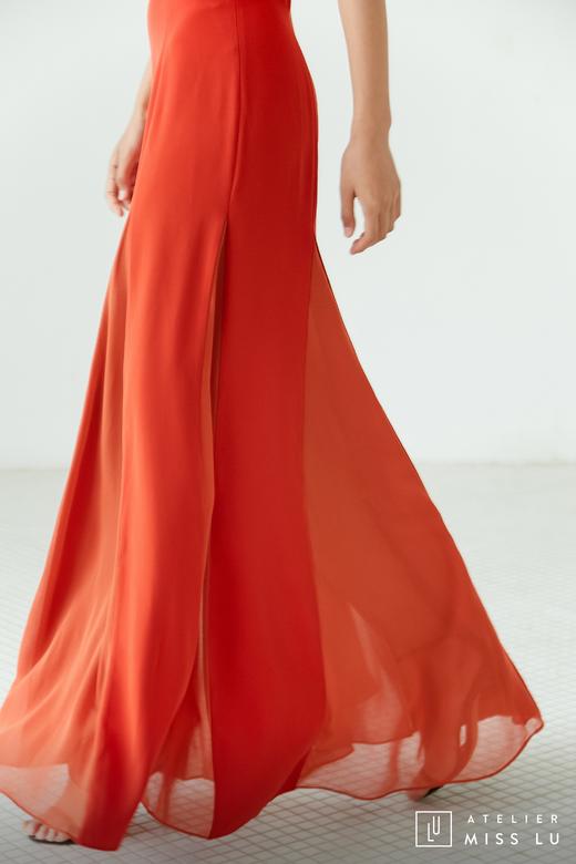 AtelierMissLu / Sandra-探戈橘露肩长礼服 商品图4