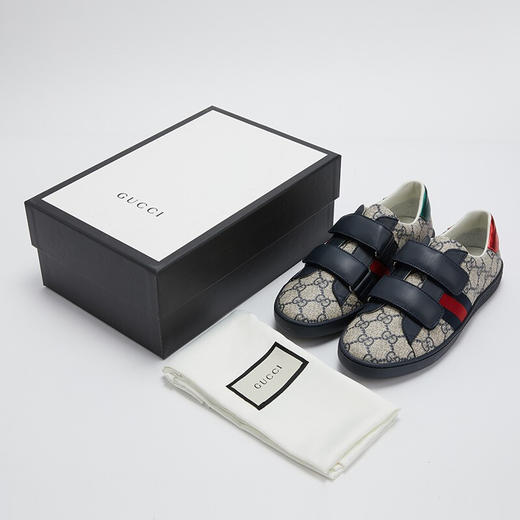 GUCCI古驰 儿童PU双G印花图案平底休闲鞋463091 9B220 商品图6