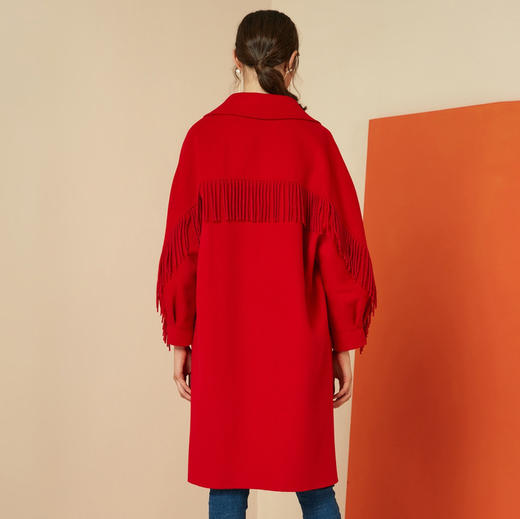 EITIE爱特爱秋冬时尚宽松直筒显瘦羊毛大衣中长款女外套6014732 商品图3