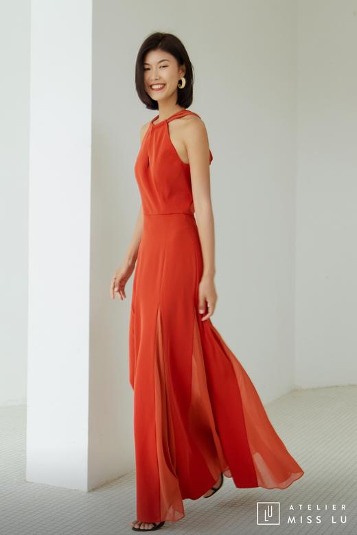 AtelierMissLu / Sandra-探戈橘露肩长礼服 商品图3