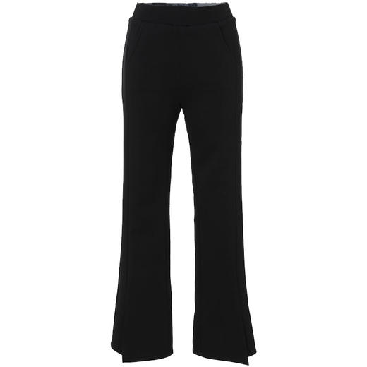 乔万尼冬季裤子黑色高腰修身显瘦气质时尚微喇长裤EN4F840 商品图4