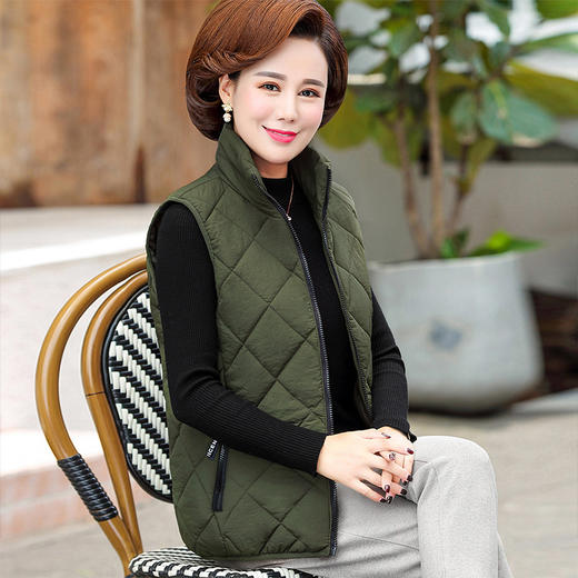 LLJR-Q8MJ142CF秋季新款时尚立领短款棉马甲 商品图0