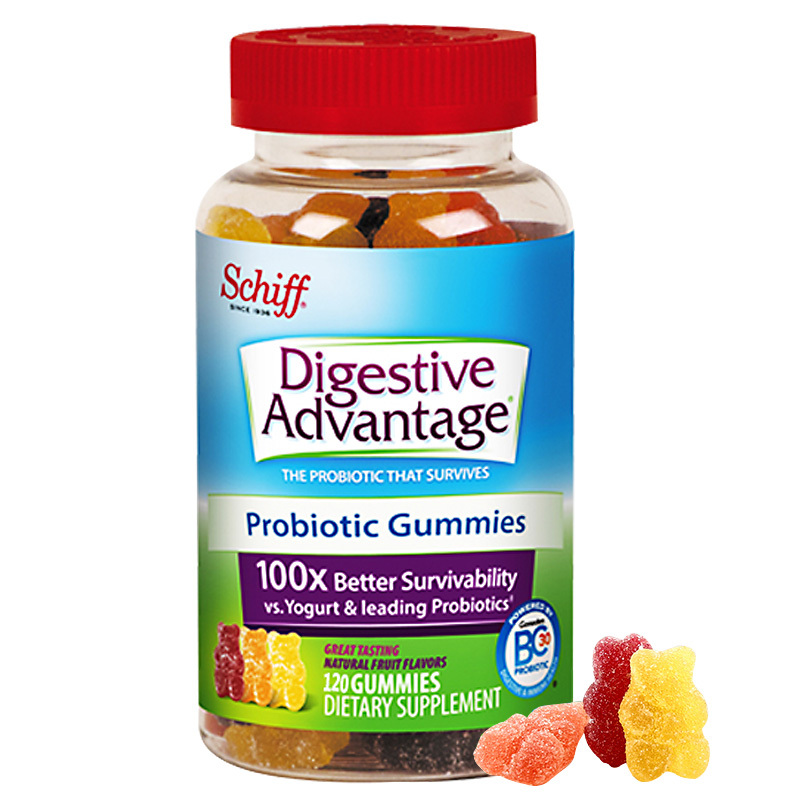 【香港直邮】旭福(Schiff)Digesive advantage益生菌软糖 调理肠胃396g 120粒JPY带授权招加盟代理