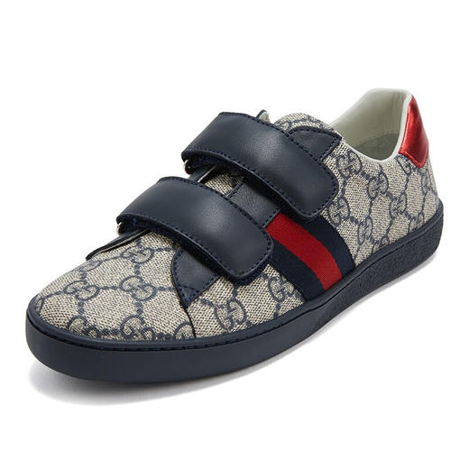 gucci古驰儿童pu双g印花图案平底休闲鞋4630919b220