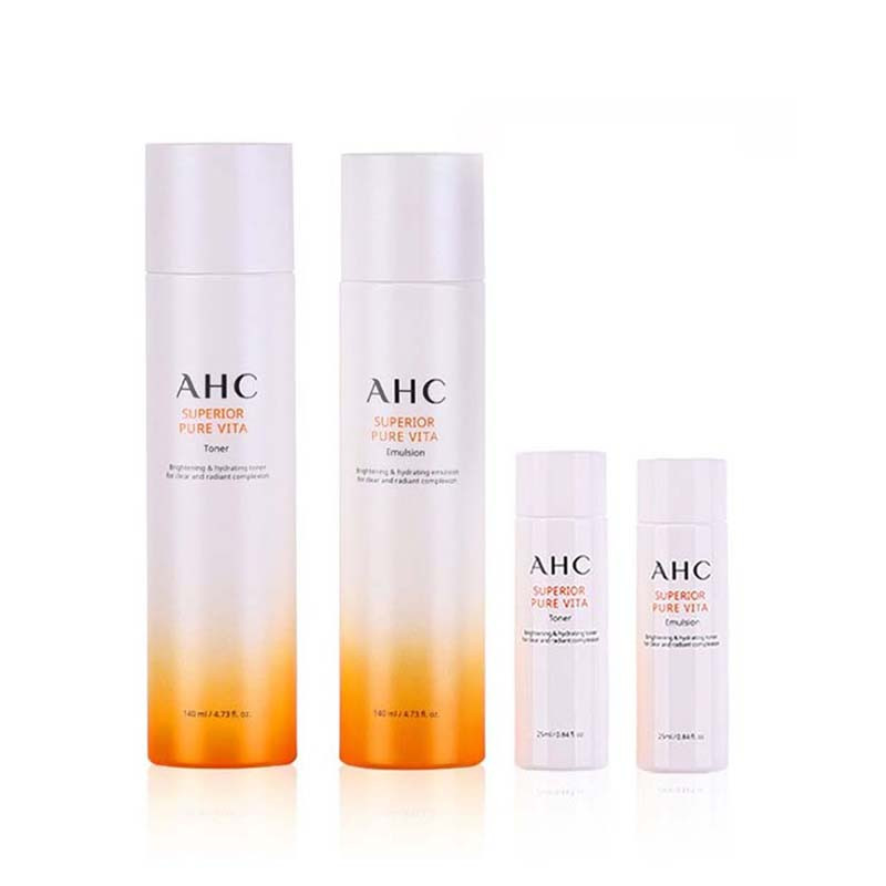 AHC 维生素护肤礼盒套装水乳套盒 肌肤清透 保湿舒缓爽肤水 140ML+乳液140ML+爽肤水25ML+乳液25MLJPY带授权招加盟代理
