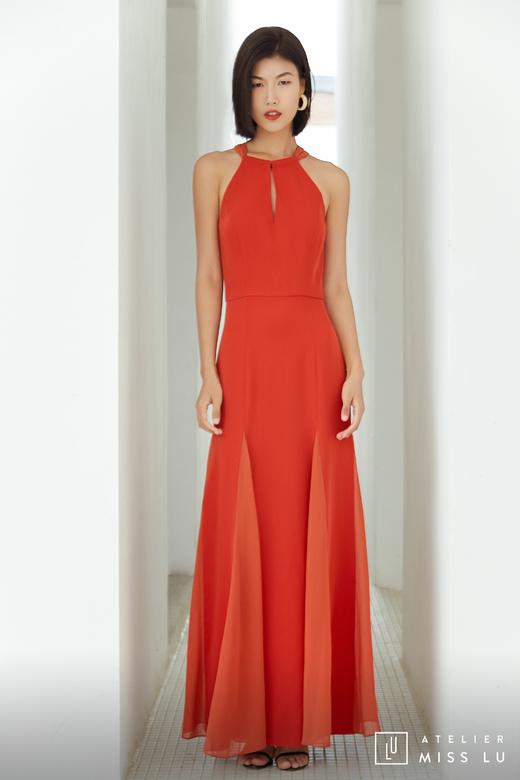 AtelierMissLu / Sandra-探戈橘露肩长礼服 商品图1