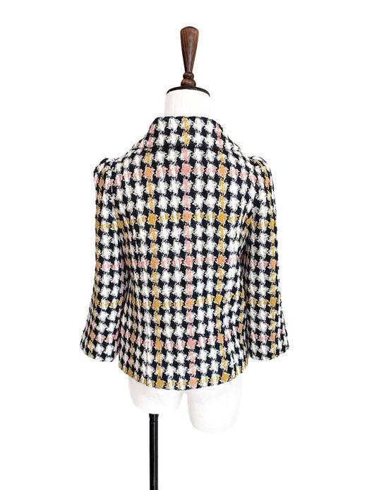 TYNVIE 小翻领复古短外套 - 格纹 商品图4