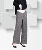 秋冬新款格纹针织毛呢宽松垂感直筒裤36047 商品缩略图0