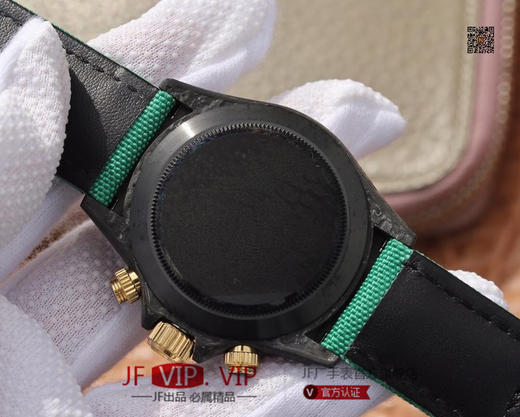 DIW劳力士宇宙计时迪通拿系列，上海7750计时机芯，表壳碳纤维材质打造，镜面双面电镀高透膜工艺，男士腕表，绢丝表带，自动机械机芯，密底 商品图6