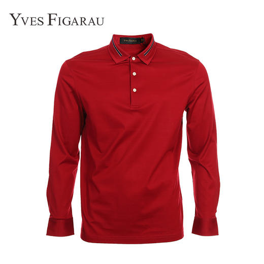 YvesFigarau伊夫·费嘉罗春秋新款男士长袖百搭纯棉T恤610917 商品图1