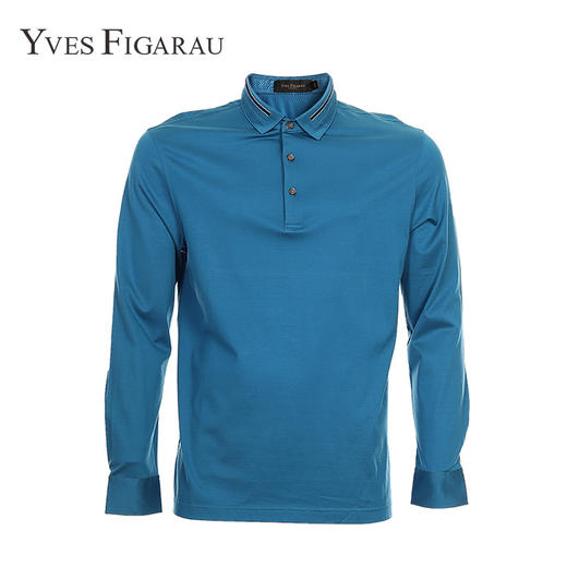 YvesFigarau伊夫·费嘉罗春秋新款男士长袖百搭纯棉T恤610917 商品图0