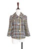 TYNVIE 小翻领复古短外套 - 格纹 商品缩略图1