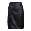 VIMAGE纬漫纪秋冬时尚纽扣装饰机车小皮裙A字短裙半身裙V1293807 商品缩略图3