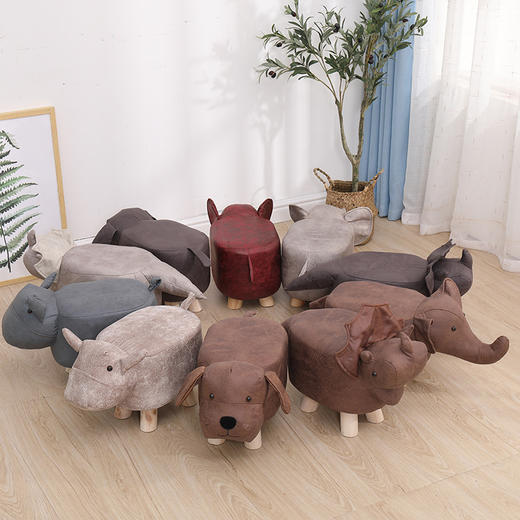 小矮凳子创意动物凳子大象恐龙鹿狗牛卡通沙发换鞋凳居家日用礼品 商品图3