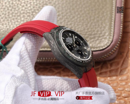 DIW劳力士宇宙计时迪通拿系列，上海7750计时机芯，表壳碳纤维材质打造，镜面双面电镀高透膜工艺，男士腕表，绢丝表带，自动机械机芯，密底 商品图4